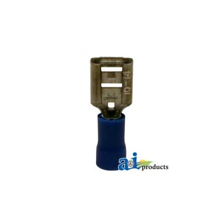 A & I Products Female Disconnects, Insulated, Wire Size 16-14, Tab Size .250, 10 Pk 1.75" x4" x1.75" A-R18